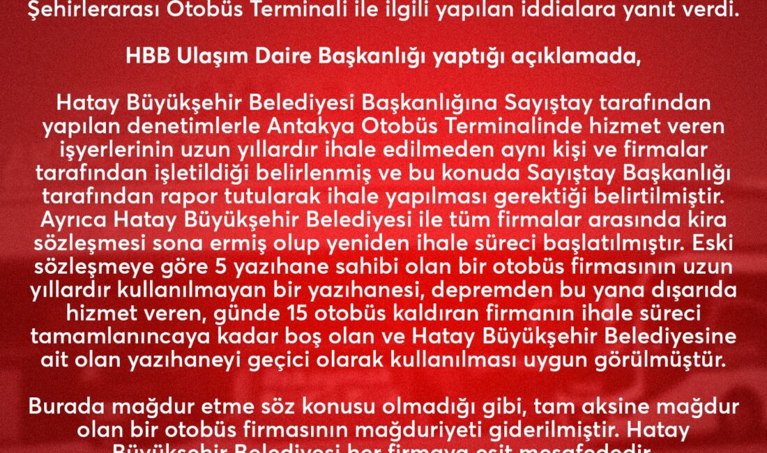 Hatay Büyükşehir Belediyesi, bazı