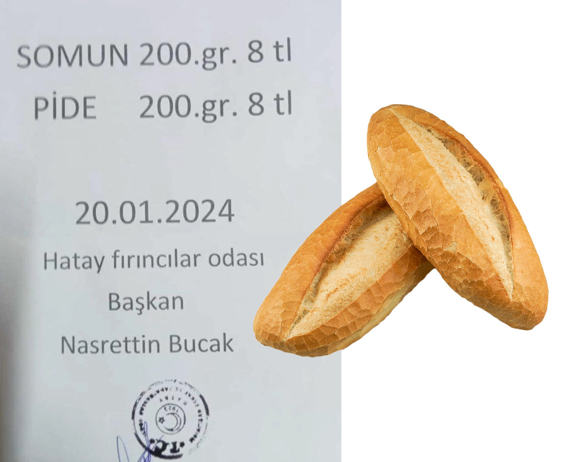 HATAY’DA EKMEĞE ZAM; 200 GRAM EKMEK 8 LİRA