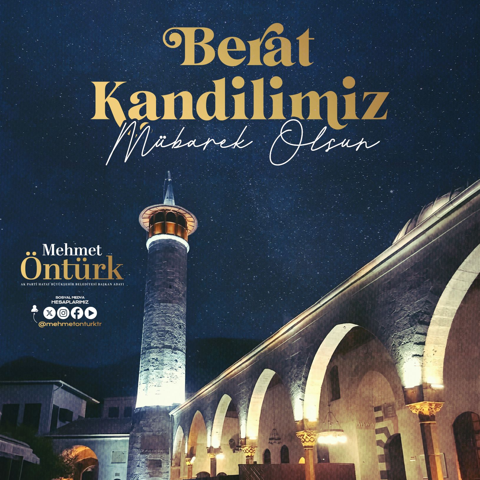 ÖNTÜRK: BERAT KANDİLİMİZ MÜBAREK OLSUN