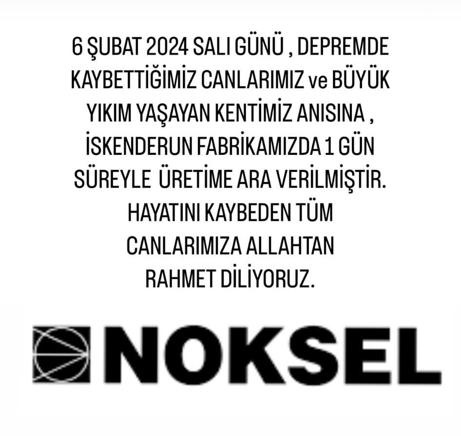 NOKSEL ÜRETİME ARA VERDİ