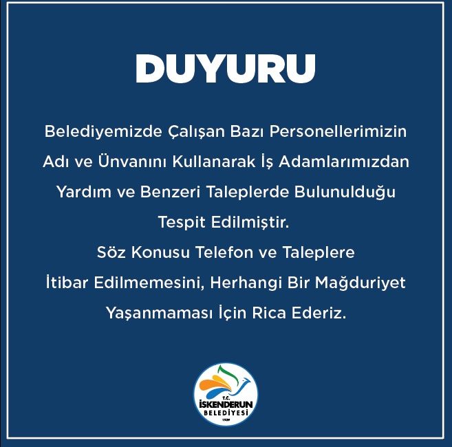 İskenderun belediyesinde çalışanların adını