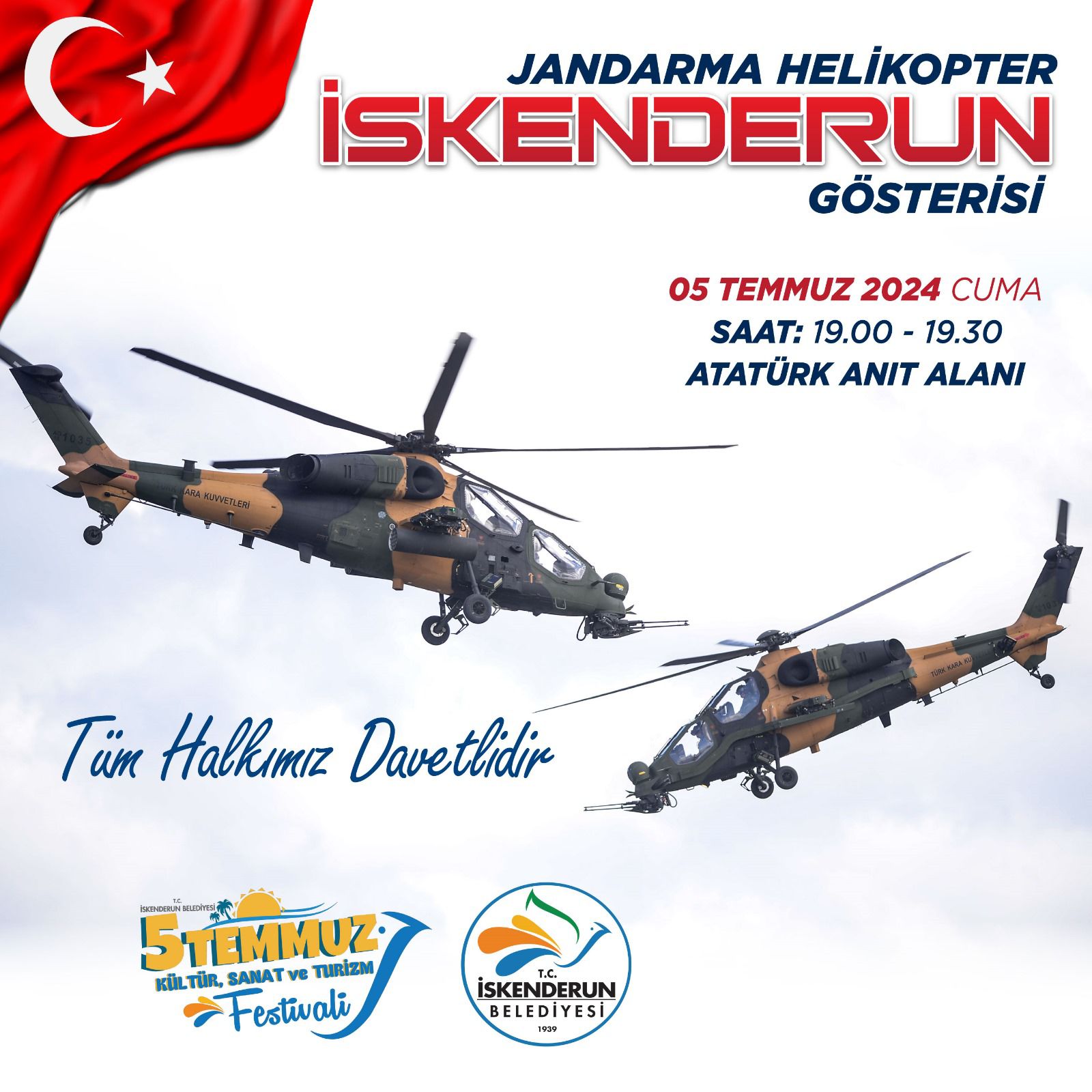 JANDARMA HELİKOPTER İSKENDERUN GÖSTERİSİ 🇹🇷🚁