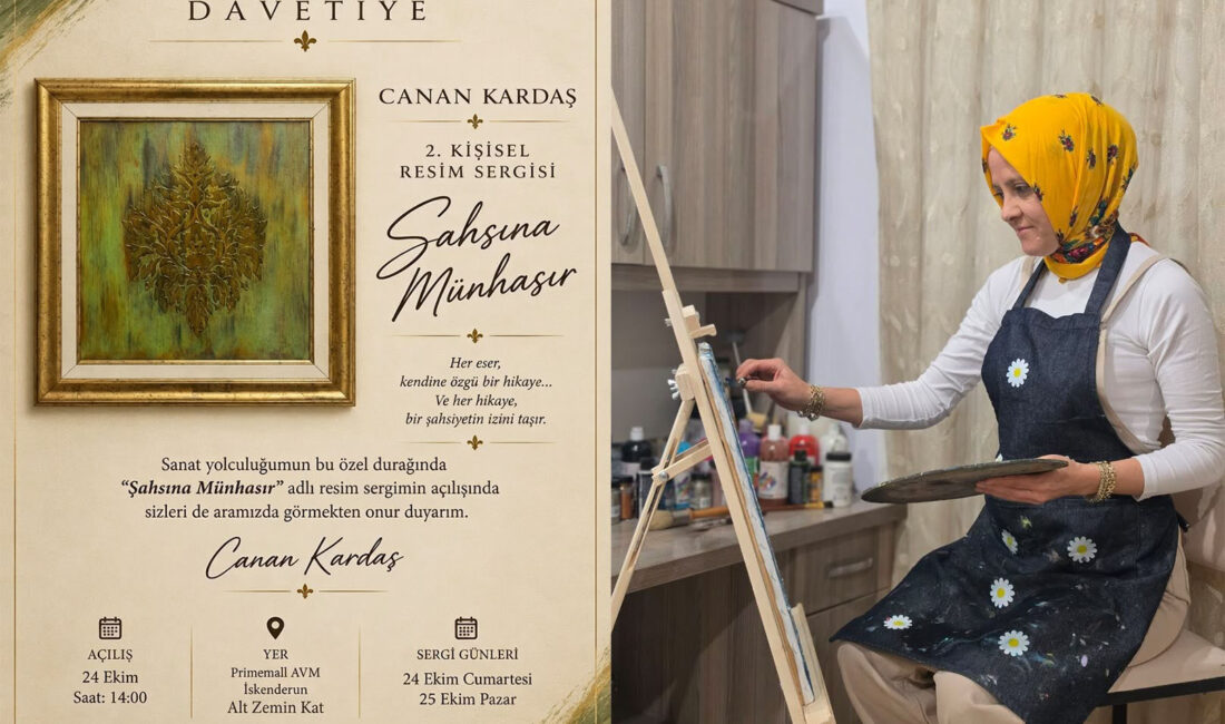 Canan Kardaş 2. kişisel resim sergisini sanatseverlerle buluşturuyor. İskenderun Devlet