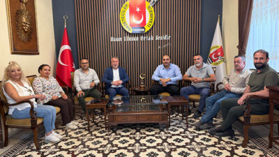 İskenderunspor 1967 Kulübü Başkanı Ümit Onaylı ve yönetim kurulu üyesi